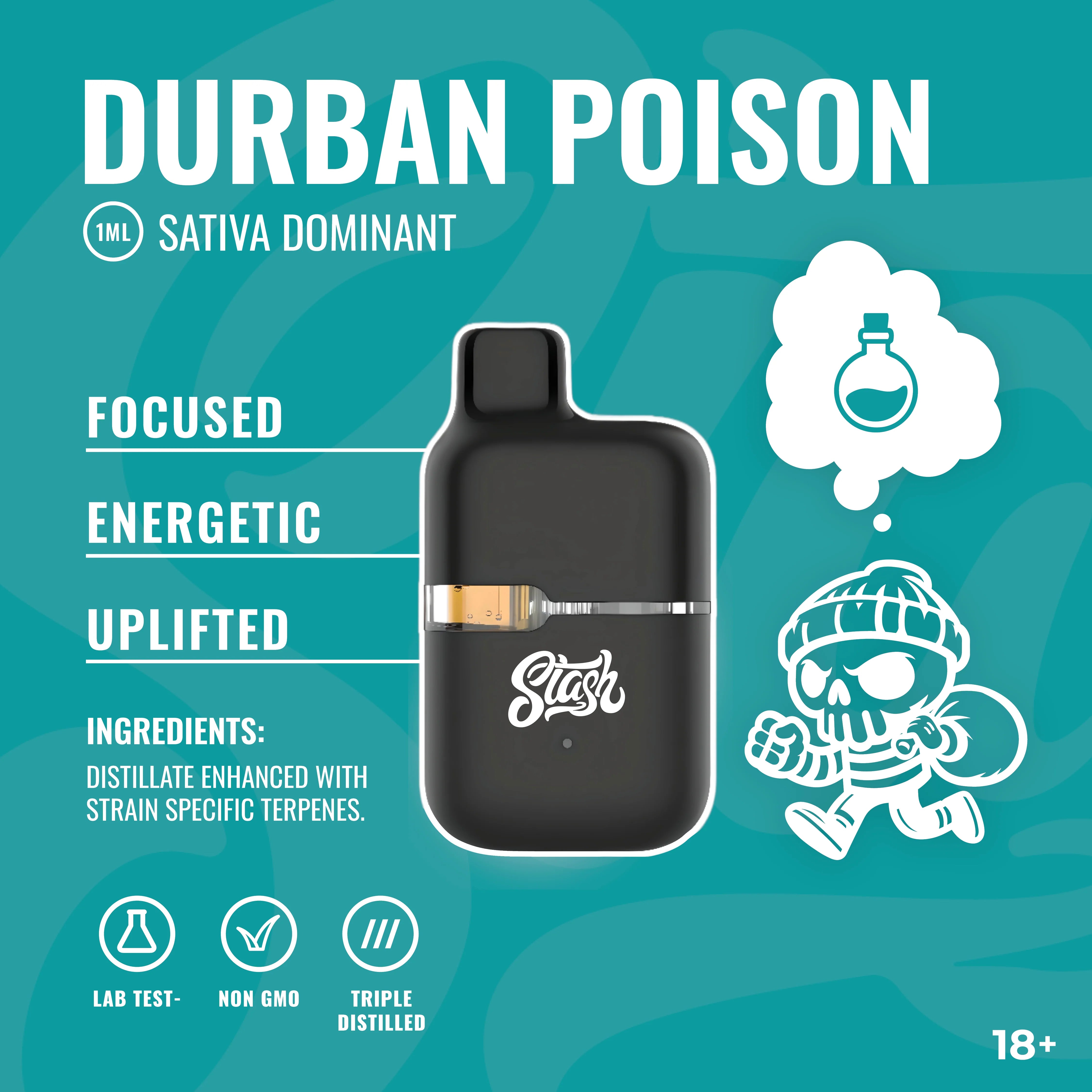 durban poison disposable vape Vanilla Ice Cream Flum Pebble Vape main image 1
