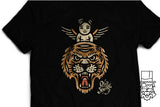 Old School Angel Tiger T-Shirt