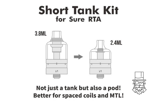 Short Tank Kit for SURE Gravity-Feeding RTA